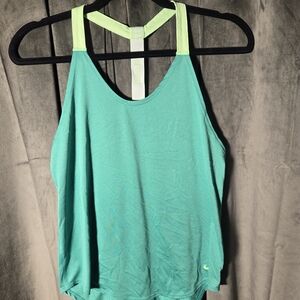 Nike Green Tank with Neon Yellow Racerback Straps